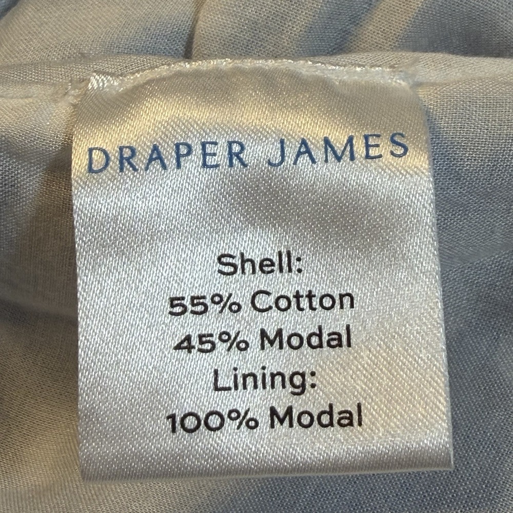 Draper James Blue Floral Wrap Dress Size 4 Feminine Ruffle Hem Lined. Necklace. - Picture 8 of 8